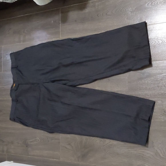 2/$50 - 2XL Dark Grey Striped Men's Formal Suit - Picture 7 of 8